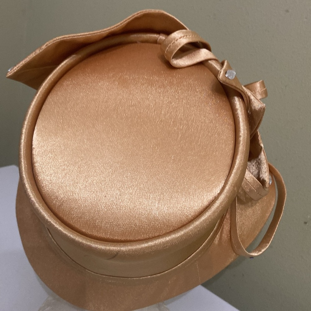 Beautiful Gold Satin Dress/Church Hat by Ms. Divine - Picture 2 of 14